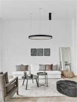 Kruhová - NV 9345616 Závěsné svítidlo PERRINE černý hliník a akryl LED 42W 230V 3000K IP20 stmívatelné - NOVA LUCE