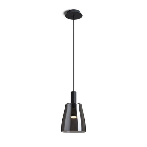 Dekorativní - RED R13652X VÝPRODEJ VZORKU - BELLINI M LED závěsná černá kouřové sklo 230V LED 5W 30° 3000K - RED - DESIGN RENDL - foto 1