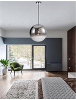 Dekorativní - NV 9080400 Závěsné svítidlo LAZIONE kouřové sklo s přechodem chromovaný hliník E27 1x12W 230V IP20 bez žárovky - NOVA LUCE