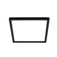 Hranatá - BRILO 7516415 Tava LED stropní svítidlo, ploché, přímé a nepřímé osvětlení, 1900 lm, 16 W, černá, 24x24 cm - BRILO