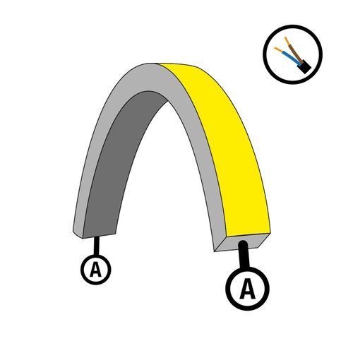 Příslušenství pro LED pásky - SLC S1623T-A Napájení pro LED pásek NeonFlex 230V Top-Bend Mono kabel A - TLG - foto 1