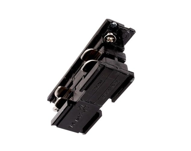 Lišty a příslušenství IVELA - IMPR 710017 Deko-Light kolejnicový systém 3-fázový 230V D Line elektrická spojka 230V černá RAL 9011 68  - LIGHT IMPRESSIONS - foto 1