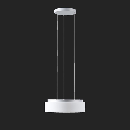 Kruhová - OS ERI71344 ERIS LE3 závěsné skleněné svítidlo stříbrná / bílá IP40 3000/4000 K 27W LED DALI (původní kód OS 71344) - OSMONT - foto 1