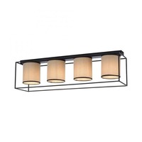 Dekorativní - LD 15304-18 RAVEN LED stropní svítidlo látkové stínidlo 4 ramenné černá jednoduchý design - LEUCHTEN DIREKT / JUST LIGHT