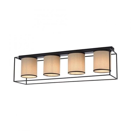 Dekorativní - LD 15304-18 RAVEN LED stropní svítidlo látkové stínidlo 4 ramenné černá jednoduchý design - LEUCHTEN DIREKT / JUST LIGHT - foto 1