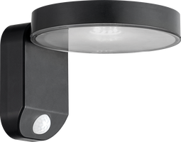 LED nástěnné svítidla - LED solární lampa 9W - kulatá