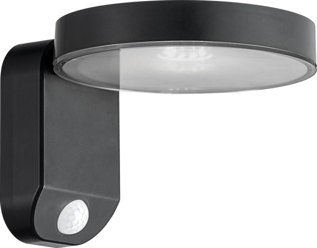 LED nástěnné svítidla - LED solární lampa 9W - kulatá - foto 1