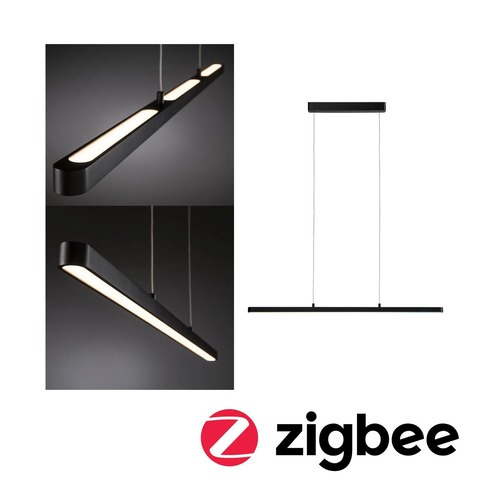 Podélná - P 79885 LED závěsné svítidlo Lento měnitelná bílá 3x13,5W černá mat stmívatelné - PAULMANN - foto 1