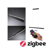 Podélná - P 79888 LED závěsné svítidlo Smart Home Zigbee Aptare 2700K / 2x18 / 1x18W černá stmívatelné - PAULMANN