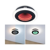 Kruhová - P 71037 LED stropní svítidlo Spaceglow RGB+ 230V 14W černá mat - PAULMANN