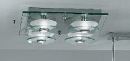 Hranatá - OR DL 7-409/4 Stropní svítidlo 4x40W G9 satin, rozměr 42x42cm, výška 10cm - ORION