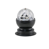 Stolní lampy dekorační - BRILO 7347-015 AKCE - RGB LED stolní lampa, pr. 8,8 cm, 3 W, černá - BRILO