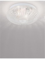 Kruhová - NV 9738255 Stropní svítidlo CLAM čiré sklo bílý kov E27 2x12W 230V IP44 bez žárovky - NOVA LUCE
