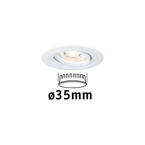 Koupelnová - P 94292 LED vestavné svítidlo Nova mini výklopné 1x4W 2.700K bílá mat 230V - PAULMANN - foto 1