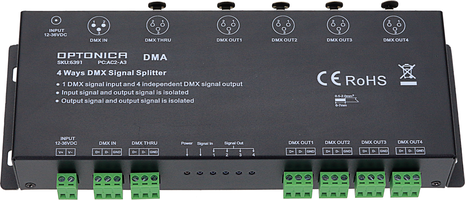 Stmívače a regulátory LED - Zesilovač signálu DMX