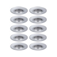 Kruhová - P 92119 Vestavné svítidlo 10ks-sada nevýklopné kruhové 90mm GU10 max. 10x10W 230V matný chrom - PAULMANN