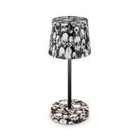 Stolní lampy dekorační - BRILO 7423043 Boja LED stolní lampička bezdrátová IP44, stmívatelné, dotykový vypínač, motiv lebky - BRILO