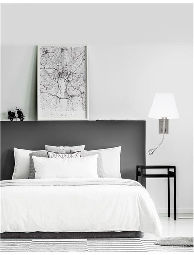 S ramenem - NV 8127402 Nástěnné svítidlo VALENCIA nikl satén hliník bílé stínidlo E27 1x40W LED 3W čtecí lampička / vypínač na těle - NOVA LUCE - foto 1