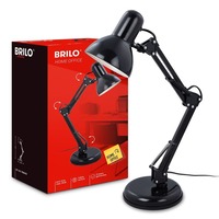 Stolní lampy pracovní - BRILO 7394015 Stolní lampa, pr. 15,5 cm, max. 25 W, černá - BRILO