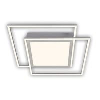Hranatá - BRILO 3740-019 LED stropní svítidlo, 51,5 cm, 50 W, 5000 lm, hliník-matný chrom - BRILO