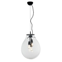 Dekorativní - FAN I-AZUMA-S38 Závěsné svítidlo Azuma, průhledné, 3xE27, 38x174 cm - FANEUROPE