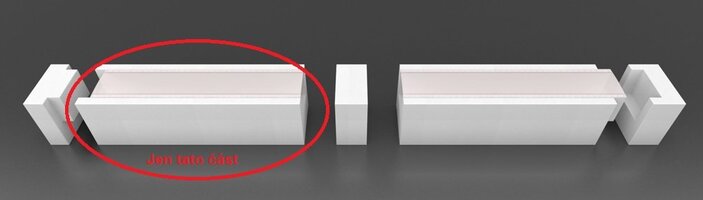 Sádrové profily - WD 86-3521 Stropní / nástěnná přisazená linie LED 2m -  ECO-DESIGN