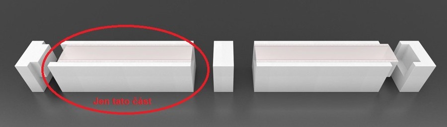 Sádrové profily - WD 86-3521 Stropní / nástěnná přisazená linie LED 2m -  ECO-DESIGN - foto 1