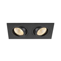Hranatá - LA 1008512 NEW TRIA® 155 zapuštěné stropní svítidlo, čtvercové, 2700K, dvoulampa, PHASE, 38°, černé - BIG WHITE (SLV)