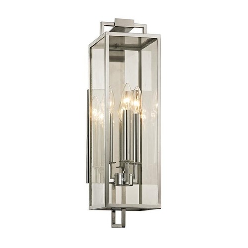 Nástěnná - HVLG B6532-CE Venkovní nástěnné svítidlo BECKHAM kov/sklo ocel/čirá E14 3x40W - HUDSON VALLEY (Troy) - foto 1