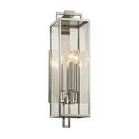 Nástěnná - HVLG B6532-CE Venkovní nástěnné svítidlo BECKHAM kov/sklo ocel/čirá E14 3x40W - HUDSON VALLEY (Troy)