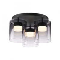 Dekorativní - LD 14041-18 LED stropní svítidlo černé kouřové sklo do ložnice, krokově stmívatelné, 3000K - JUST LIGHT