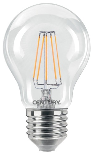 E27 - CEN ING3-082727 LED FILAMENT HRUŠKA ČIRÁ 8W E27 2700K 806Lm 360d 60x105mm IP20  - CENTURY - foto 1