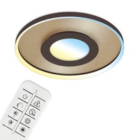 Kruhová - BRILO 3640-017 CCT LED stropní svítidlo, pr. 49,5 cm, 25 W, 3000 lm, zlatá-hnědá - BRILO
