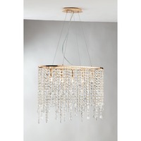 Dekorativní - FAN I-BREEZE/S5 ORO Závěsné svítidlo Breeze, zlaté, 5xE14, 66,5 x 23,5 x 140 cm - FANEUROPE