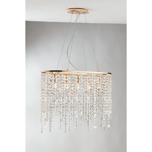 Dekorativní - FAN I-BREEZE/S5 ORO Závěsné svítidlo Breeze, zlaté, 5xE14, 66,5 x 23,5 x 140 cm - FANEUROPE - foto 1