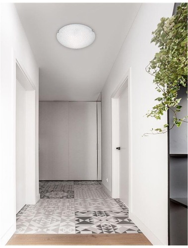 Plafoniéry - NV 702202 Stropní svítidlo SHELL bílá a čiré strukturované sklo E27 2x12W - NOVA LUCE - foto 1