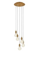 Vícečetná - MAR 108100 Bronx závěsné svítidlo bronzové 5 lamp kulaté - Markslöjd