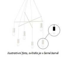 Vícečetná - ILUX 158815 Závěsné svítidlo Ideal Lux Pop SP6 nero 158815 černé 54cm - IDEALLUX