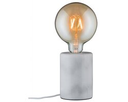 Stolní lampy dekorační - P 79601 VÝPRODEJ VZORKU - Stolní lampa Neordic Nordin bílá / mramor - PAULMANN