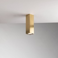 Downlight - FAN I-FLUKE-PLQ20 ORO Stropní svítidlo Fluke, hranaté, zlaté, 1 x GU10, 6 x 6 x 20 cm - FANEUROPE