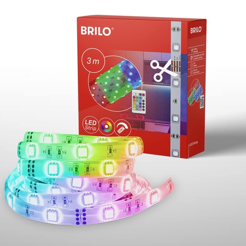 Dekorační - BRILO 2200-090P RGB LED pásek 300 cm bílé - BRILO - foto 1