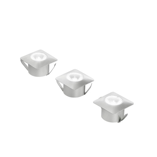 Hranatá - FAN INC-ASSO-Q3 Podhledové zápustné svítidlo Asso, zlaté, hliník, 3 x 1 W, 300 lm, 4000 K, 3,2 x 3,2 x 2,2 cm - FANEUROPE - foto 1