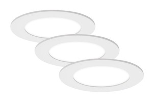 Kruhová - BRI 7115-436 3ks sada LED vestavné svítidlo, pr. 12 cm, 7 W, bílé - BRILONER