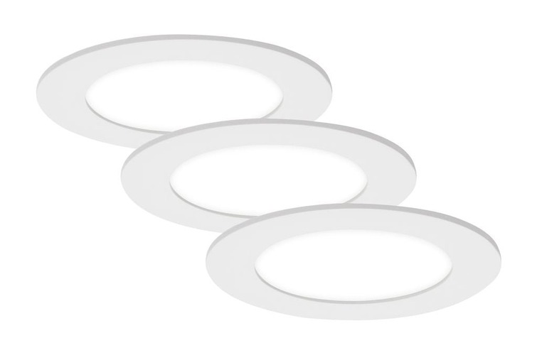 Kruhová - BRI 7115436 3ks sada LED vestavné svítidlo, pr. 12 cm, 7 W, bílé (starý kód: BRI 7115-436) - BRILONER - foto 1
