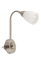 S ramenem - BRI 2491-012P Flexibilní svítidlo do zásuvky 23,5 cm E14 25W matný nikl - BRILONER