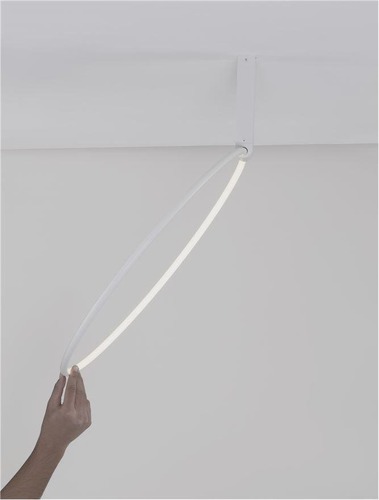 Kruhová - NV 9085244 Stropní svítidlo GARVE bílá ocel+hliník LED 35W stmívatelné - NOVA LUCE - foto 1