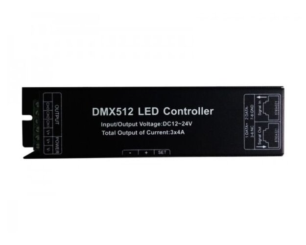 Ovladače a stmívače pro jednobarevné LED pásky - KHL KACRGB5 LED kontroler DMx 144W(12V) 288W(24V) 117x40mm - KOHL-Lighting - foto 1