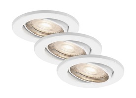 Kruhová - BRI 7277-036 3ks sada LED vestavné svítidlo, pr. 8,6 cm, 5 W, bílé - BRILONER