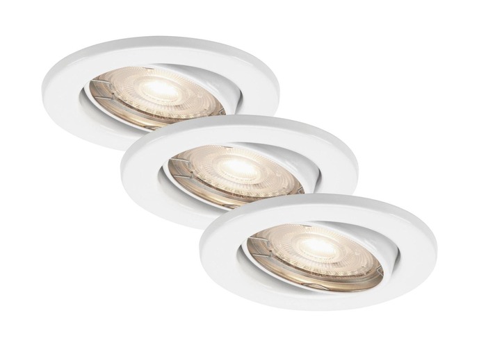 Kruhová - BRI 7277-036 3ks sada LED vestavné svítidlo, pr. 8,6 cm, 5 W, bílé - BRILONER - foto 1