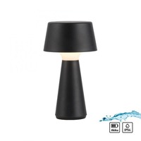 Na stůl - LD 19260-18 ABERA LED stolní lampa na baterie černá dotykový stmívač IP54 USB vnitřní i venkovní použití 3000K - JUST LIGHT